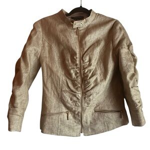 Etcetera Elegant Cream with gold accents Jacket size 8